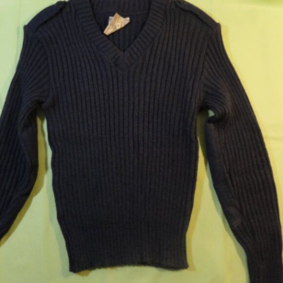 AUTHORIZED US AIR FORCE sz32/34 BRIGADE WOOLY PULLY SWEATER 100% AF BLUE LD 6496 - Picture 2 of 11